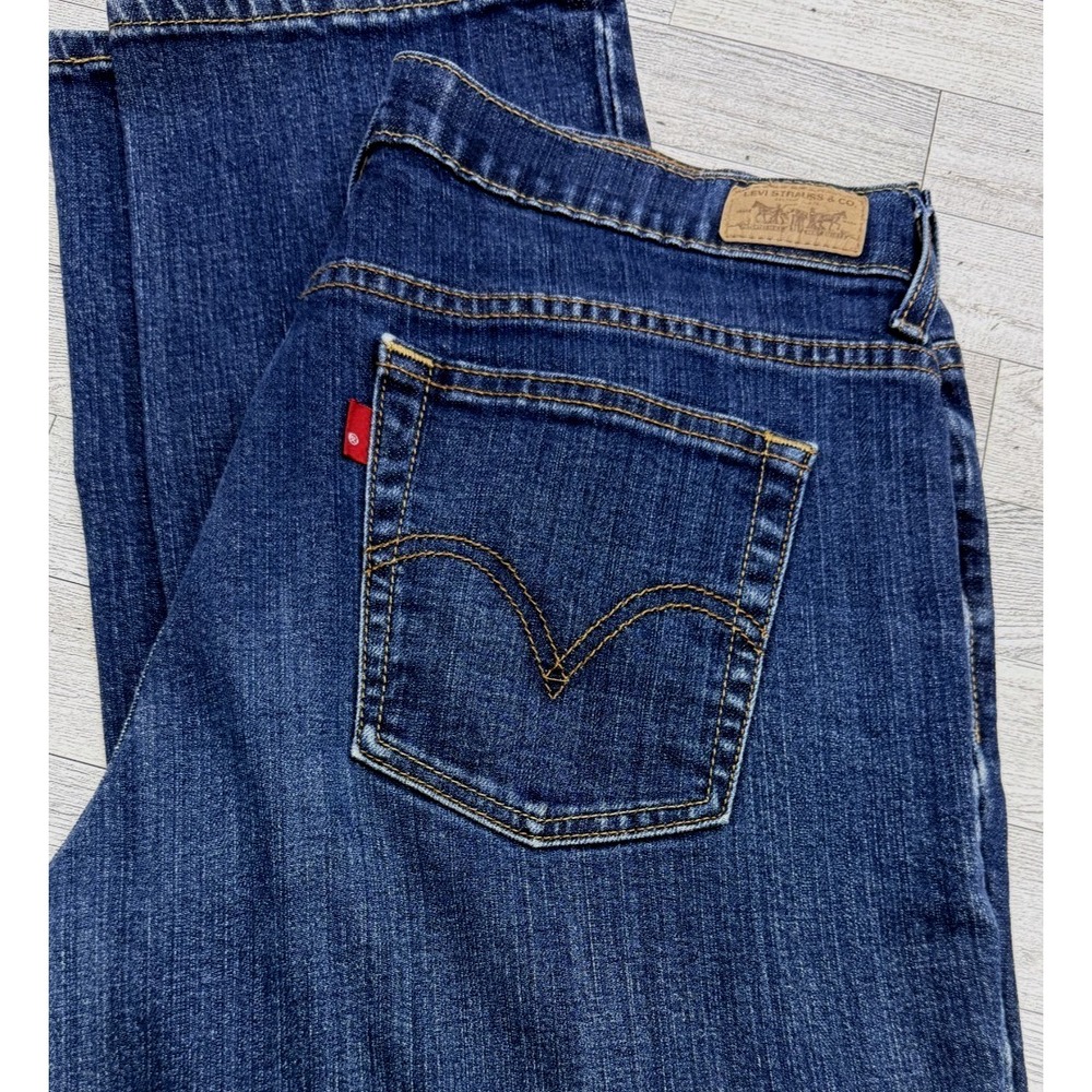 Levis Jeans Women Sz 8 505 Straight Leg Dark Wash Denim‎ Jeans Classic Fit